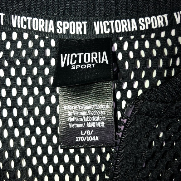 Victoria Secret Sport | Black Mesh ZIP-Up Jacket - Picture 5 of 7